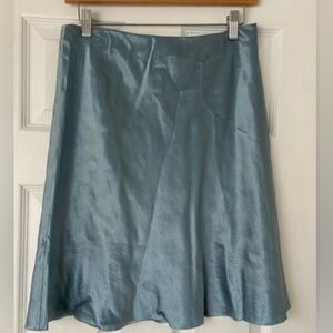 LIKE NEW VINCE Vince Short Slip Skirt in Jade Sea